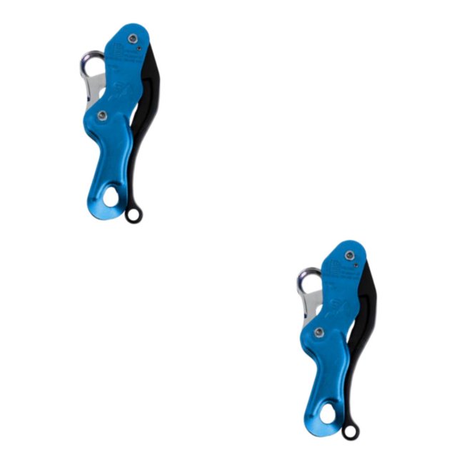 Eigraketly Descensor de escalada en roca al aire libre equipo de rappel de frenado automático para descenso azul Azul 2piezas