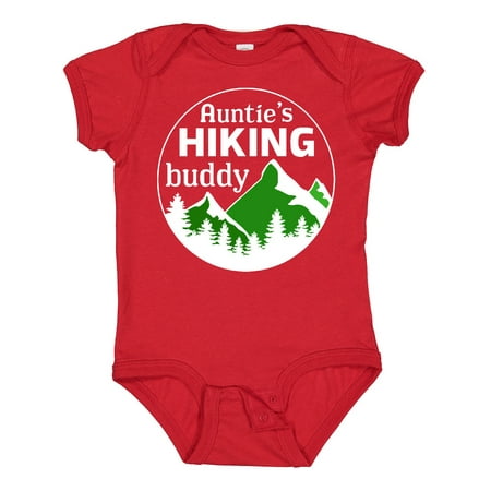 

Inktastic Auntie s Hiking Buddy with Mountains and Trees Gift Baby Boy or Baby Girl Bodysuit