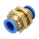 thumbnail image 1 of Paquete de 2x de 5 uds. de conector de mamparo neumático, accesorios de empuje, tubo de de aire/agua de 6mm/8mm/10mm/12mm Cola conector, 1 of 8