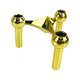 thumbnail image 4 of Portavelas decorativo de 3 cabezales, portavelas cónico de estructura molecular, candelabro para sala de estar de fiesta oro S, 4 of 8