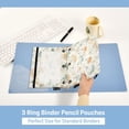 thumbnail image 3 of 2 Pack Flip Folders with Clear PVC Window Binder Pouches 3-Ring Binder Organizer for Office & Home Green and Orange Small Flowers, 3 of 6