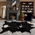 thumbnail image 4 of SARAG Faux Leather Rug for Living Room and Bedroom, Machine Washable, Irregular Cow Print 5 x 6.2ft, 4 of 8