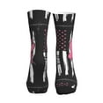 thumbnail image 3 of Crew Socks for Women Men, Ribbon Breast Cancer Awareness  Moisture Running Athletic Football Striped Socks Cushion Tube Socks, 3 of 7