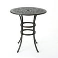thumbnail image 2 of Christopher Knight Home Alfresco Outdoor 37" Cast Aluminum Round Bar Table, Bronze, 2 of 9