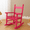 Rose Red, variant on Tcbosik Indoor and Outdoor Child's Rocker, Solid Wood Rocking for Bedroom Living Room, White