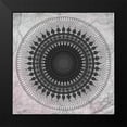 thumbnail image 2 of Aesthete 12x12 Black Modern Framed Museum Art Print Titled - Mandala, 2 of 5
