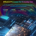 thumbnail image 5 of Golzer Rainbow Laptop 16 inch, Vibrant Pride Themed Convertible Touchscreen, 2 in 1 Laptop with 16GB RAM 640GB Storage, Fingerprint Reader, 360 Degree Rotation, Backlit Keyboard, 53.2WH, WiFi 6, 5 of 9