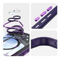thumbnail image 3 of Allytechgroup iPhone 16 Case with Camera Lens Protector, [1x Screen Protector] Rugged Shockproof Kickstand Bumper Ring Holder Slim Fit Drop Proof Phone Case for Apple iPhone 16, Darkpurple, 3 of 9