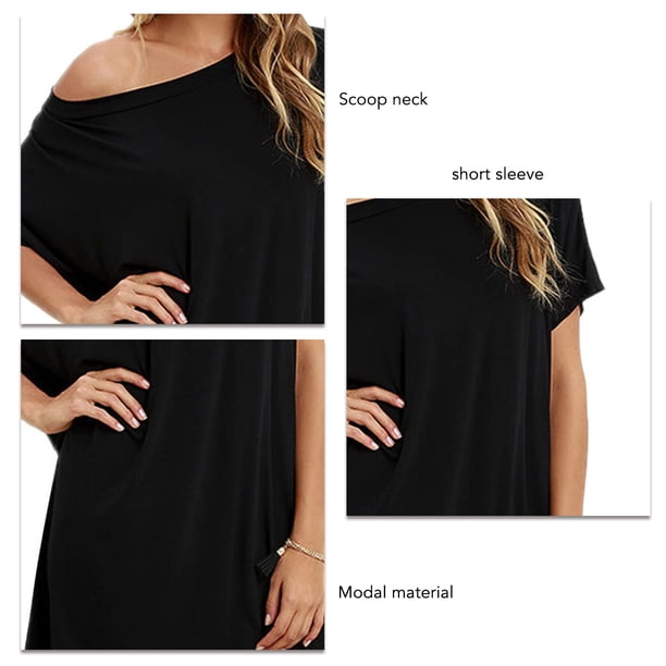 Vestido De Camiseta Vestido De Camiseta De Talla Grande Vestidos De Camiseta Vestidos De Camiseta Vestidos De Camiseta Para Mujeres Vestido De Camiseta Escote Redondo Manga Corta ANGGREK Otros