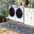 thumbnail image 3 of FairOnly Grey 2'x6' Modern Machine Washable Non Slip Low Pile Runner Rug for Bedroom Kitchen Laundry, 3 of 7