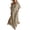 Khaki, variant on Womens Elegant Striped Off Shoulder Maxi Dress Casual Fashion Loose Fit Long Dress With Pockets For Summer Daily Wear And Vacation Outfits, Size S-2XL