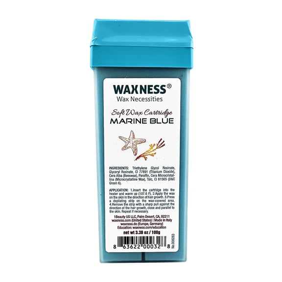 Waxness Wax Necessities Marine Blue Soft Wax Cartridge 3.38 oz / 100g