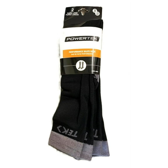 PowerTek v3.0 Hockey Compression Performance Long Skate Socks - (2) Pair Pack