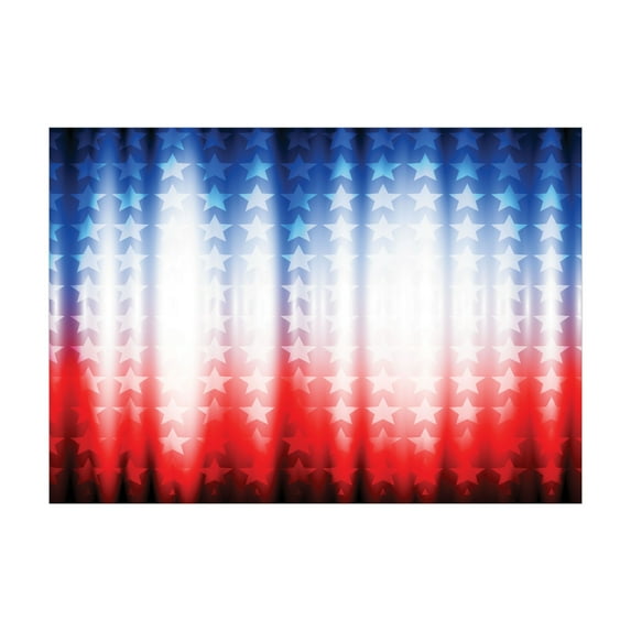 Ambesonne American Flag Jigsaw Puzzle, Abstract Digital Star, Heirloom-Quality Fun Activity for Family Durable Cardboard, 1000 pcs, Blue Red