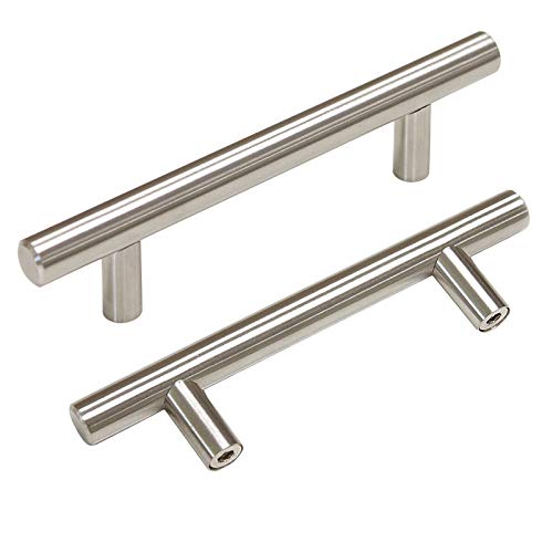 Polished Chrome Zinc Alloy with Clear Acrylic Cabinet Knobs for Kirtchen and Bathroom Cabinets 5 Pack Probrico Kitchen Cabinet Handles 3 Inch Hole Center Cabinet Pulls