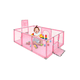 thumbnail image 1 of Corralito Para Bebe De Juegos Infantil Rosa Claro, 1 of 4