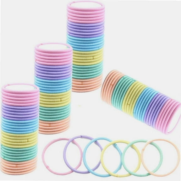 Strong Elastic Hair Ties 120 Count No Metal Rubber Hair Bands, No Pull Ponytail holder, Great for Thick, Heavy, Curly Hair, Mother Daughter, Daily Wear