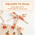 thumbnail image 3 of Yibosean Baby Girls' Peach Dress Romper 2-Pc Set with Headband, 0-18 Months, 3 of 6