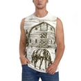 thumbnail image 1 of Balery Horses Grazing On Meadow Camisetas sin mangas para hombre, absorbe la humedad y protege contra el mal olor.-Medium, 1 of 7