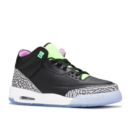 Big Kid's Jordan 3 Retro SE Black/White-Electric Green (DA2304 003) - 4.5