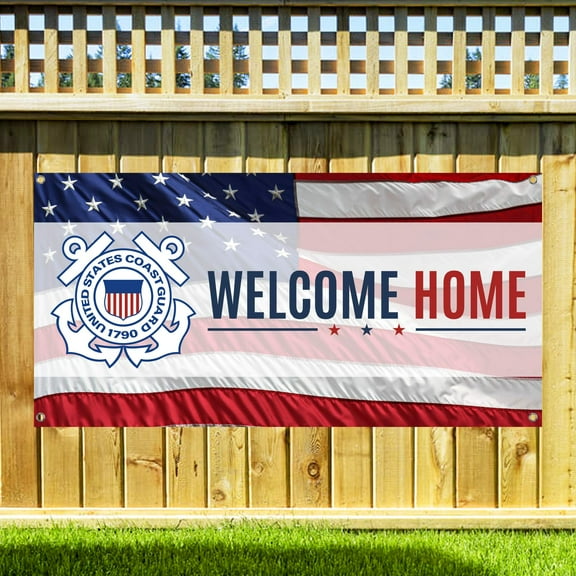 U.S. Coast Guard Welcome Home Banner 4' x 8'