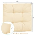 thumbnail image 3 of Costway 2 PCS 21'' x 21'' Patio Chair Seat Cushion Pads Indoor/Outdoor Beige, 3 of 12