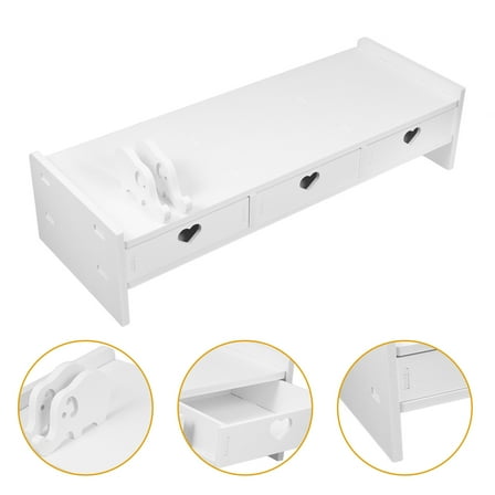 TABLZONE Monitor Riser White Minimalist Square 1Pcs For Workplace Workers