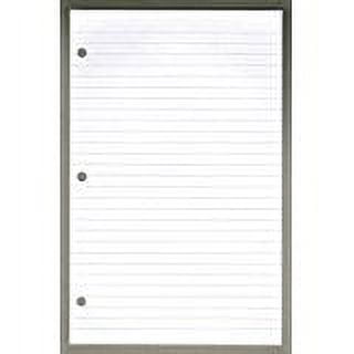 Linco 5/16" Ruled Filler Paper, 6" x 9.5", White, 3-holes, 100 Sheets