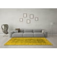thumbnail image 3 of Ahgly Company Indoor Round Oriental Yellow Traditional Area Rugs, 8' Round, 3 of 4