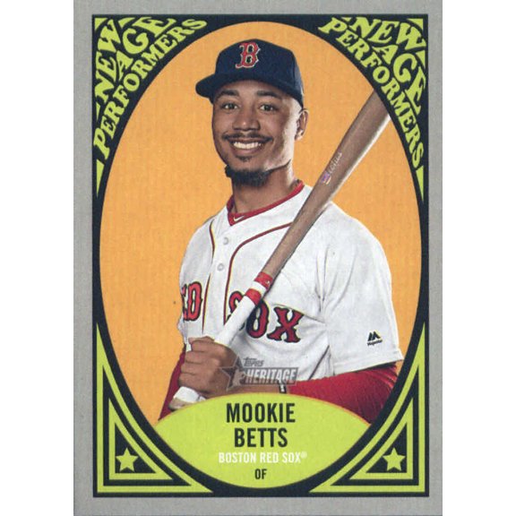 Collectible 2019 Topps Heritage New Age Performers #NAP-2 Mookie Betts Boston Red Sox MLB Baseball Trading Card