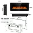 thumbnail image 2 of Costway Cheminée Électrique 42 Pieds' Encastrée Ultra Mince Murale Chauffage Flamme Multicolore, 2 of 10