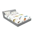 thumbnail image 2 of Ambesonne Fish Fitted Sheet & Pillow Sham Set, Hunting Hobby Leisure, King, Multicolor, 2 of 2