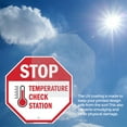 thumbnail image 4 of Stop Temperature Check Station (5 Pack) 6 inch X 6 inch Octagon Vinyl Label Decal Sticker Weather Resistant, UV Protected for Workplace, Private Property, and Construction Site, Made in, 4 of 5