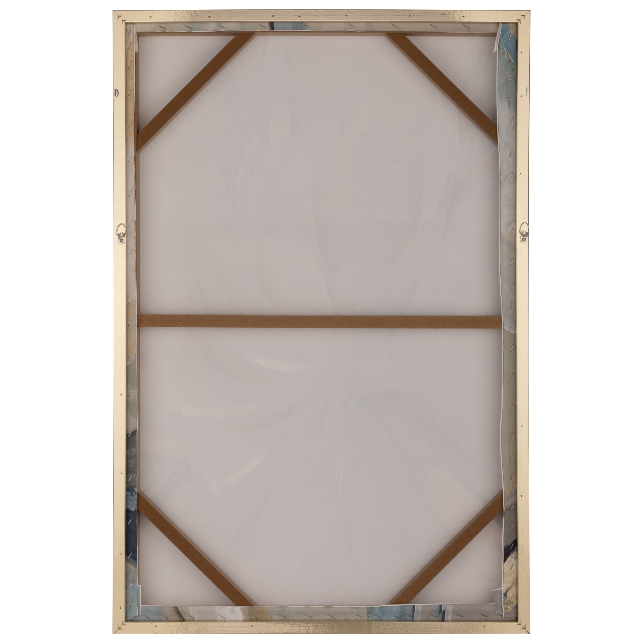 Gallery Solutions Set of 2 Large Framed Floral Canvas Art - 24x32 White Blossoms with Gold Glitter and Hand-Painted Embellishments for Elegant Wall Décor