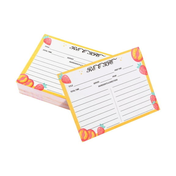 100 Pcs Recipe Cards Double Sided Recipe Card Set Portable Recipe Cards Blank Recipe Cards to Write in Your Own Recipes for Bridal Shower and Weddings 16x11cm