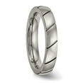 thumbnail image 3 of Auriga Fine Jewelry Titanium 4mm Grooved Band for Men Size 12, 3 of 6