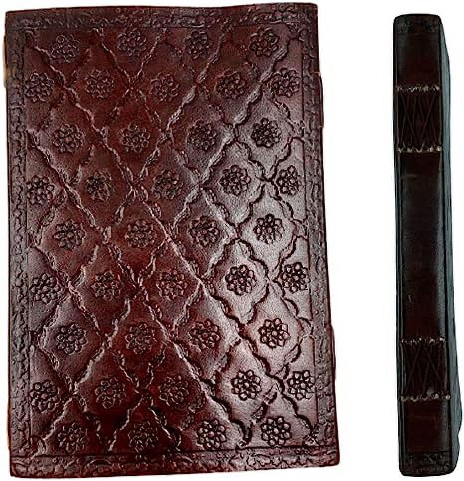 OVERDOSE Embossed Seven Stone Leather Journal - Handmade Antique Stone Journal For Students & Office For Men & Women Diary Leather Sketchbook Drawing Journal - Size 7 X 10 Inches | 17 X 25 cm | A4