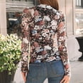 thumbnail image 4 of Womens Long Sleeve Tops Lace Long Sleeve Mesh Mockneck Trendy Cute Going Out Tops for Women Fall Fashion Outfits 2026 Clothes Womens Fashion Top Shirts, 4 of 4