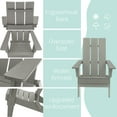 thumbnail image 3 of Sonerlic 1 Peak Folding Outdoor Patio Adirondack Chair Wide Armrest for Lawn and Beach,Light Gray, 3 of 8
