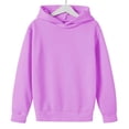 thumbnail image 4 of GiLiling Oversized Hoodie for Girls, Fall Fashion Versatile Plain Hooded Sweatshirt, Casual Comfy Long Sleeve Pullover Top (Purple, 3-4 Years), 4 of 5