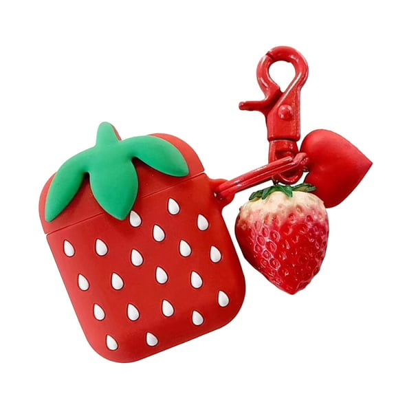 Adorable Strawberry Earphone Case Creative Earbuds Cover Earphone Compatible for Airpods