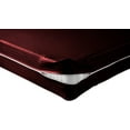 thumbnail image 5 of 100% Egyptian Cotton L Shape Zipper Mattress Cover, 800 TC, 24 Inch Deep Pocket Twin XL Size (39x80), Stripe Wine, 5 of 6