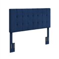 thumbnail image 4 of Regina Navy Blue Velvet Upholstered Queen Headboard, 4 of 10