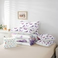 thumbnail image 6 of Castle Fairy Kids Teens Adults Flying Gradient Butterflies Twin Bedding Sets 7-Piece,Chic Floral Rose Bedding Comforter Set Microfiber,Dreamy Princess Breathable Sheet Sets,Lightweight Room Decor, 6 of 8