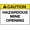 Warning Sign 5, variant on Caution Hazardous Mine Opening Metal Sign 12 x 8 Inches - Rust-Free Aluminum, UV Ink Printing, Durable Weatherproof Outdoor Use for Home, Mining, Construction Area