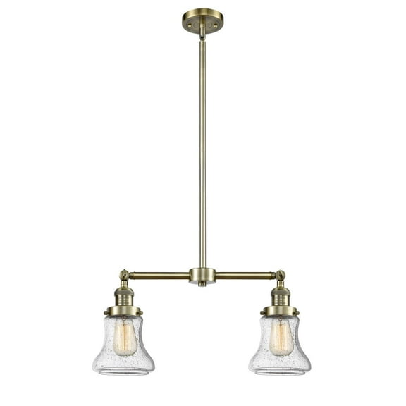 Innovations 2-LT Vintage LED Bellmont 22" Chandelier - Antique Brass - 209-AB-G194-LED