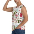 thumbnail image 3 of Fotbe Men's Snowflakes Santa Claus Print Men's Sleeveless Muscle Tank Tops Casual T-Shirts for Gym Workout Beach-X-Large, 3 of 8
