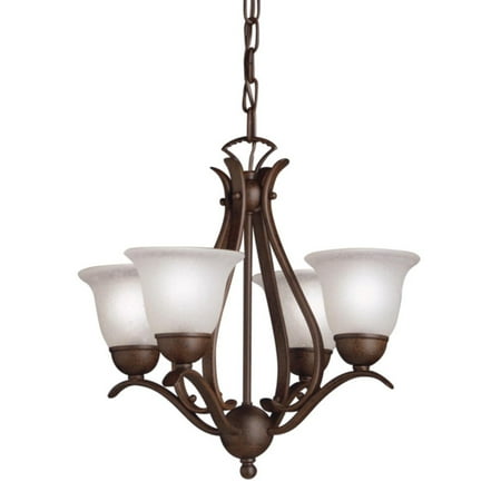 - Kichler Dover Mini Chandelier - 18W in. Tannery Bronze