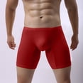 thumbnail image 2 of HVOBTTY Mens Casual Classic Underpants, Everyday Comfortable Briefs for Men, Men's Fashionable Solid Color Low Waist Loose Elastic Underpants Red, L, 2 of 5