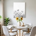 thumbnail image 6 of Canvas Wall Art Minimalism Flower Canvas Art Print Line Drawing Simple Plants Black Grey Pictures Wall Decor for Living Room Bedroom Artwork Decorations Stretched Framed Ready to Hang 8"x10", 6 of 9